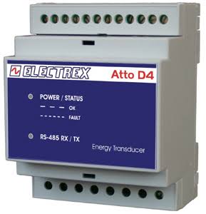Thiết bị đo và phân tích điện năng Electrex Atto Pro D4 RS485 dạng DIN rail