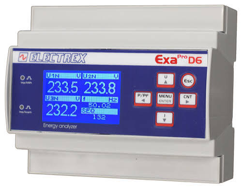 Thiết bị phân tích chất lượng điện Electrex Exa Pro D6 H PQ Log dạng DIN rail